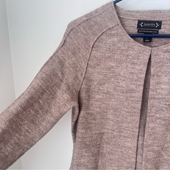 Nanette Lepore Brown 100% Merino Wool Cardigan Size Small - Picture 2 of 7